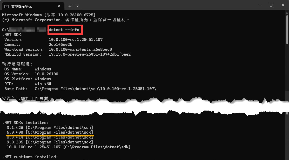 dotnet--info