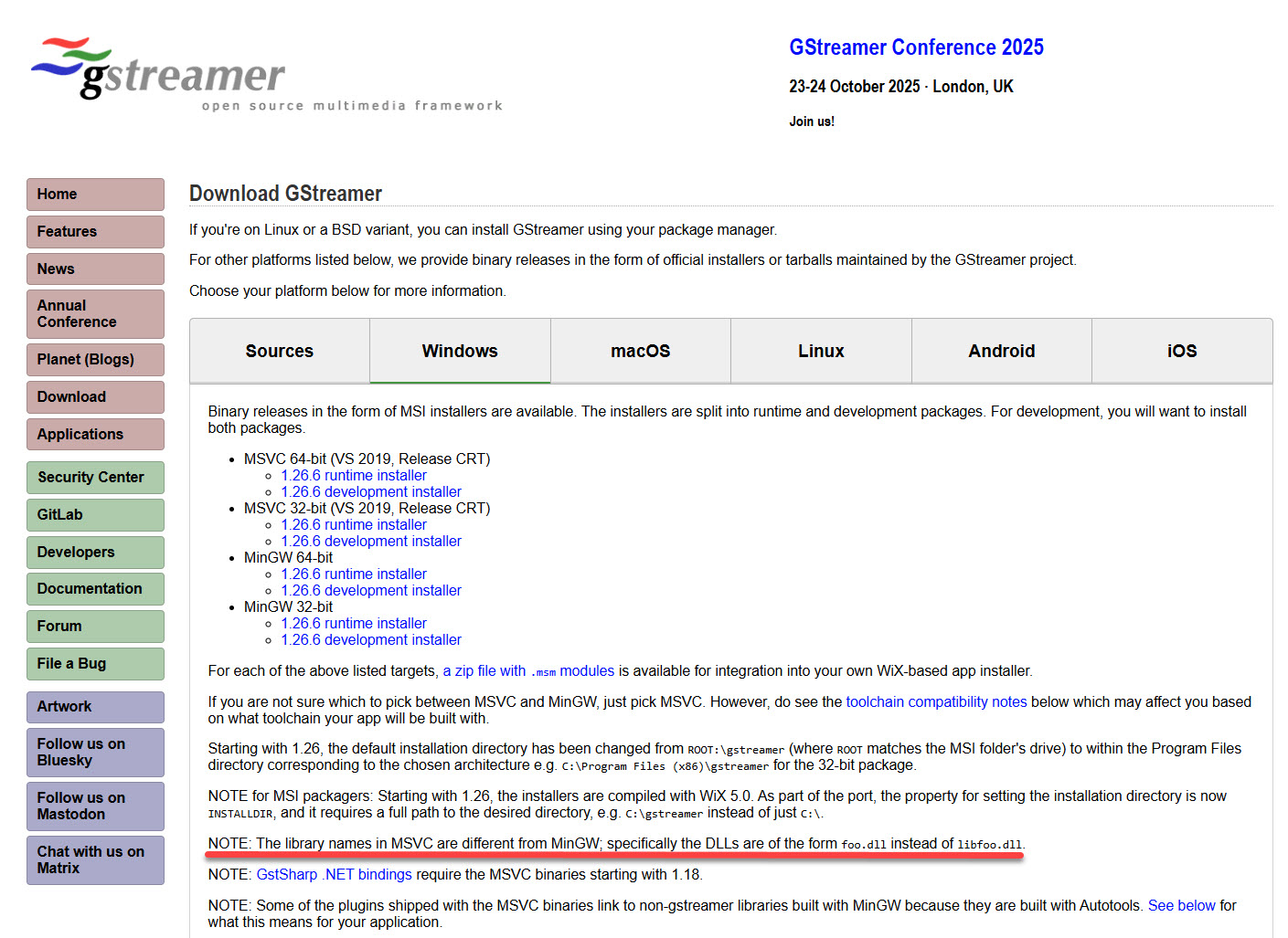 gstreamer-windows-note